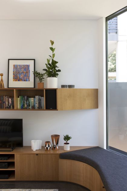 Unfurled House interior living room joinery detail