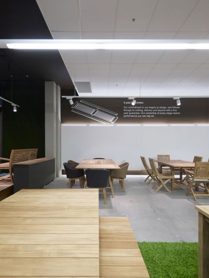 Wintons Teak Showroom interior detail view