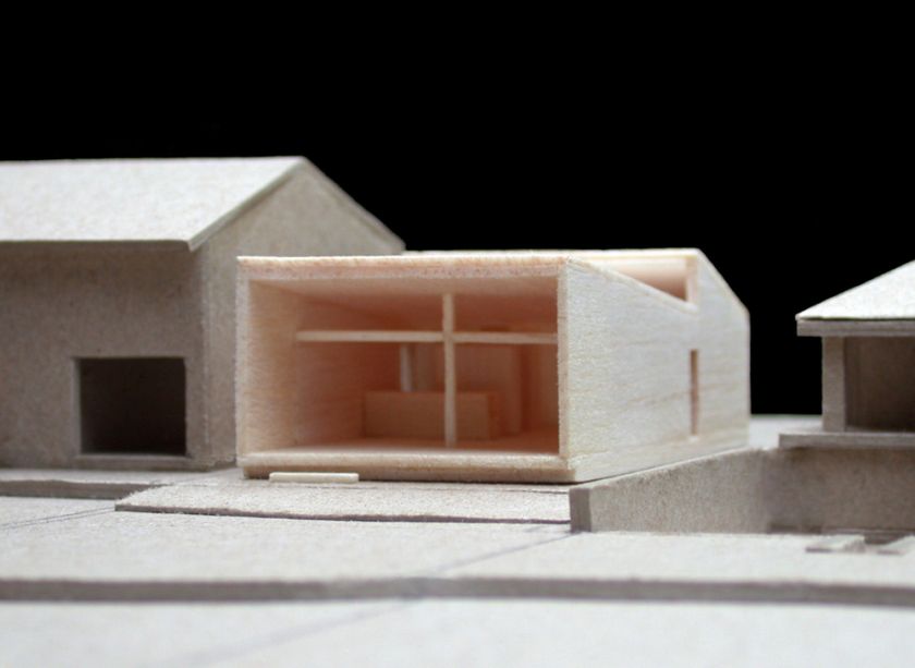 Woonona House Studio exterior oblique view of model