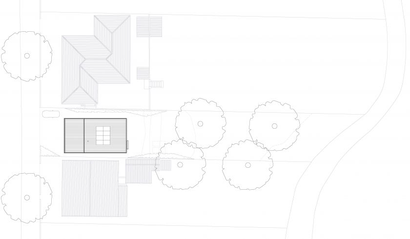 Woonona House Studio floor plan and site plan
